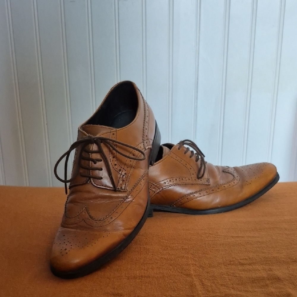 Lavoraziona Artigiana Brown Leather Dress Shoes, 41